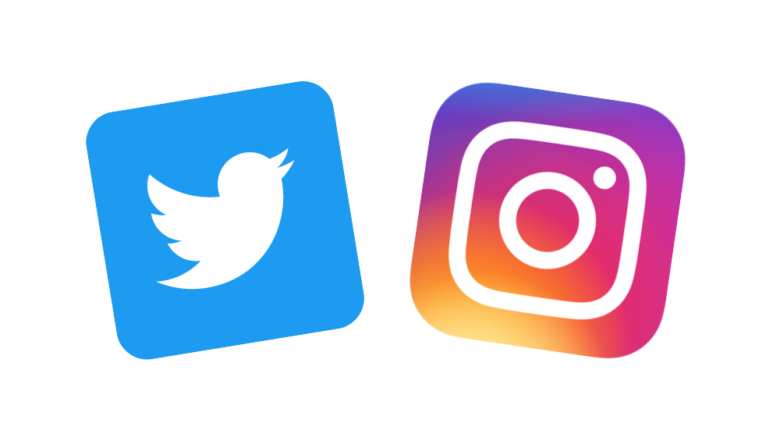 TwitterとInstagramのアイコン